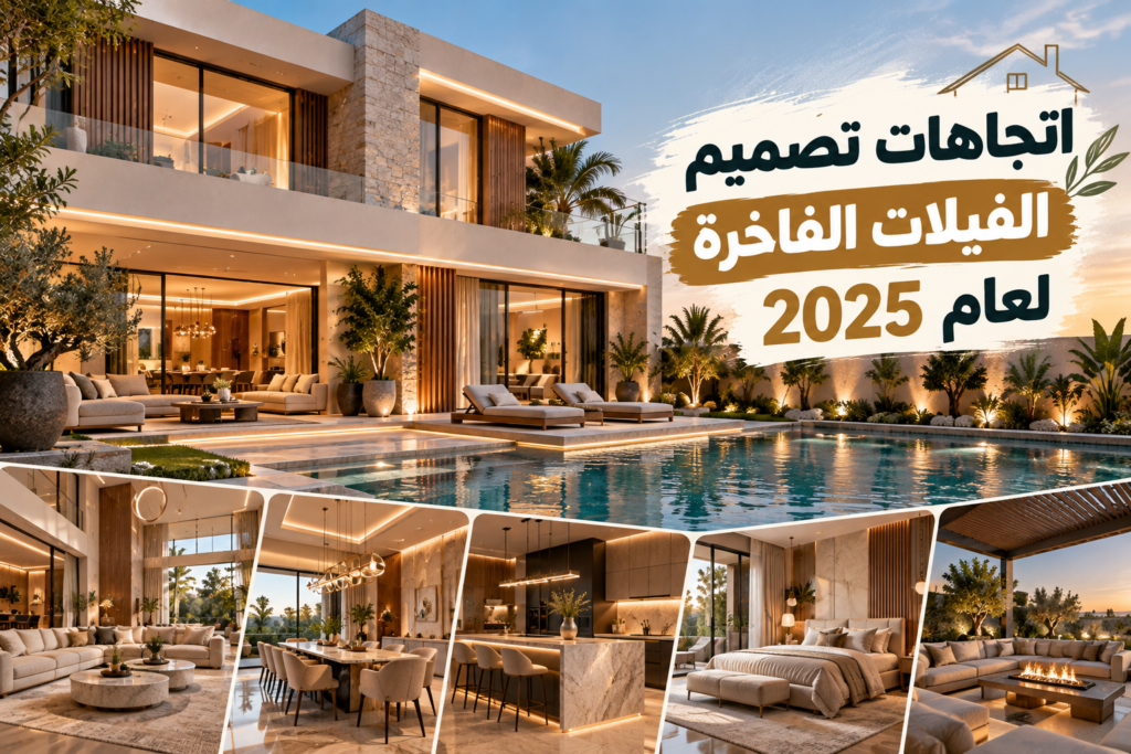 اتجاهات تصميم الفيلات الفاخرة لعام 2025 | اتجاهات الفيلات الفاخرة 2025 | Decoroo Designs - Eng. Rasha Fikry | أفضل شركة ديكور و تشطيبات في مصر - م. رشا فكري