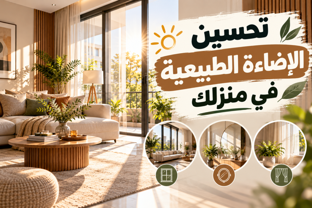 تحسين الإضاءة الطبيعية في منزلك: نصائح لعام 2025 | تحسين الإضاءة الطبيعية في منزلك | Decoroo Designs - Eng. Rasha Fikry | أفضل شركة ديكور و تشطيبات في مصر - م. رشا فكري