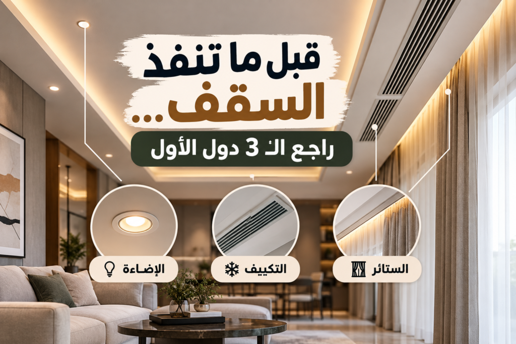 تخطيط السقف قبل التشطيب