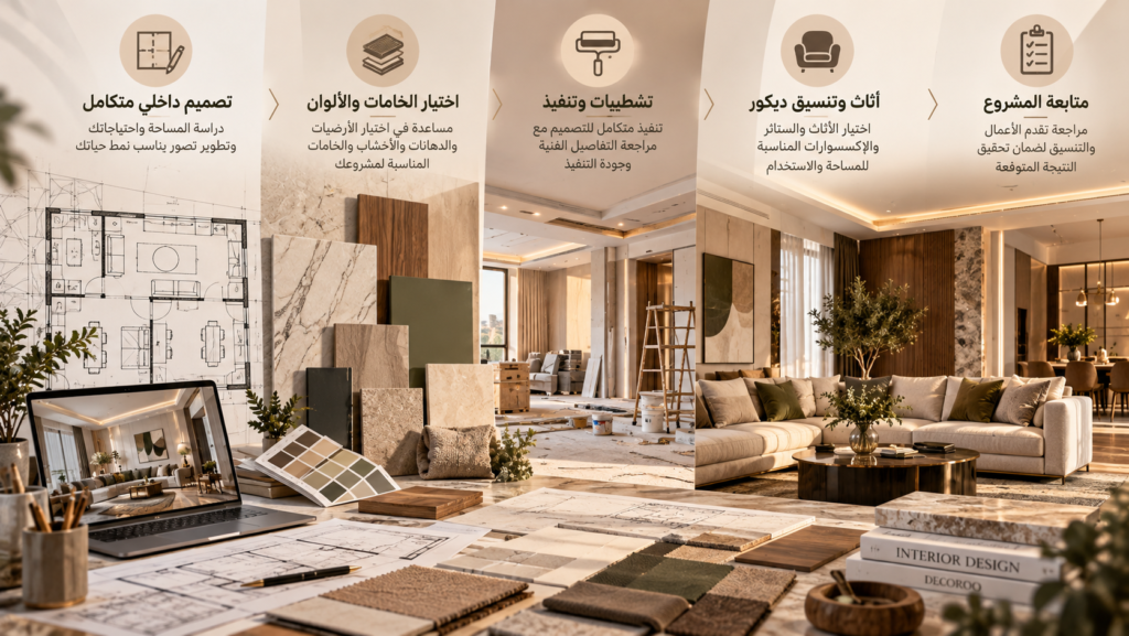 خدمات م. رشا فكري في التصميم الداخلي