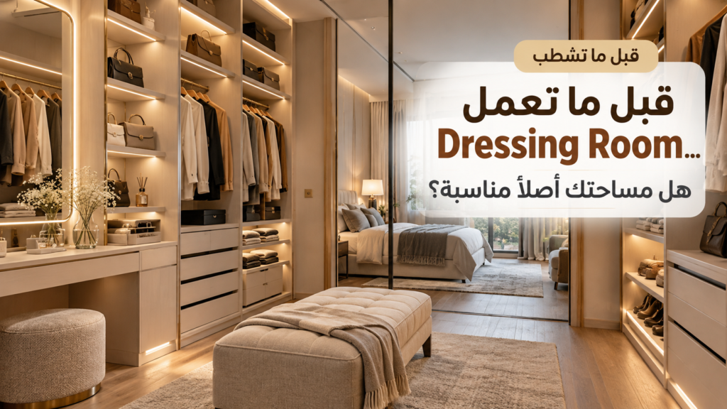 تصميم غرفة ملابس صغيرة